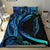 New Zealand Silver Fern Bedding Set Maori Tattoo Circle Style - Blue - Polynesian Pride