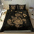 Hawaiian Map Turtle Ohana Hibicus Polynesian Bedding Set - Gold - Polynesian Pride