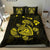 Hawaiian Map Turtle Ohana Hibicus Polynesian Bedding Set - Yellow - Polynesian Pride