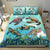 Hawaiian Map Sea Turtles Ocean Polynesian Bedding Set - Polynesian Pride