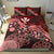 Polynesian Duvet Cover Set - Hawaii Bedding Set Red Turtle Hibiscus - Polynesian Pride