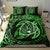 Hawaiian Map Turtle Polynesian Bedding Set Circle Green - Polynesian Pride