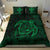 Hawaiian Map Turtle Kanaka Hibiscus Polynesian Bedding Set - Green - Polynesian Pride