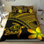 Hawaiian Turtle Kakau Plumeria Polynesian Bedding Set Yellow - Polynesian Pride