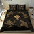 Polynesian Turtle Hammerhead Shark Ray Kanaka Hawaii Bedding Set Circle Gold - Polynesian Pride