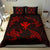 Polynesian Turtle Hammerhead Shark Ray Kanaka Hawaii Bedding Set Circle Red - Polynesian Pride