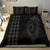 Hawaiian Kakau Fish Hook Polynesian Bedding Set - Grey - Polynesian Pride