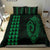 Hawaiian Kakau Fish Hook Polynesian Bedding Set - Green - Polynesian Pride