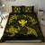 Polynesian Turtle Hammerhead Shark Ray Kanaka Hawaii Bedding Set Circle Yellow - Polynesian Pride