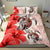 Polynesian Duvet Cover Set - Hawaii Bedding Set Polynesia Turtle Hibiscus Red - Polynesian Pride