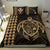 Hawaiian Map Kakau Turtle Kanaka Polynesian Bedding Set - Gold - Polynesian Pride