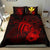 Hawaiian Map Hibiscus Kanaka Polynesian Bedding Set - Harold Turtle - Red - Polynesian Pride