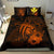 Hawaiian Map Hibiscus Kanaka Polynesian Bedding Set - Harold Turtle - Orange - Polynesian Pride