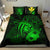 Hawaiian Map Hibiscus Kanaka Polynesian Bedding Set - Harold Turtle - Green - Polynesian Pride