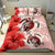 Polynesian Duvet Cover Set - Papua New Guinea Bedding Set Polynesia Turtle Hibiscus Red - Polynesian Pride