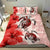 Polynesian Duvet Cover Set - Wallis And Futuna Bedding Set Polynesia Turtle Hibiscus Red - Polynesian Pride