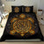 Polynesian Sea Turtle Gold Duvet Cover Set - Maori Style - Polynesian Pride