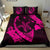 Hawaiian Map Hibiscus Turtle Fish Hook Polynesian Bedding Set Pink - Polynesian Pride