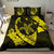 Hawaiian Map Hibiscus Turtle Fish Hook Polynesian Bedding Set Yellow - Polynesian Pride