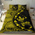 Hawaiian Map Gecko Tattoo Kakau Polynesian Bedding Set Yellow - Polynesian Pride