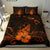 Hawaiian Map Heart Turtle Tattoo Hibiscus Polynesian Bedding Set - Orange - Polynesian Pride