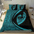 Hawaiian Surfing Waves Fish Hook Polynesian Bedding Set - Circle Style Blue - Polynesian Pride