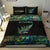 Aotearoa New Zealand Maori Bedding Set Silver Fern - Paua Shell - Polynesian Pride