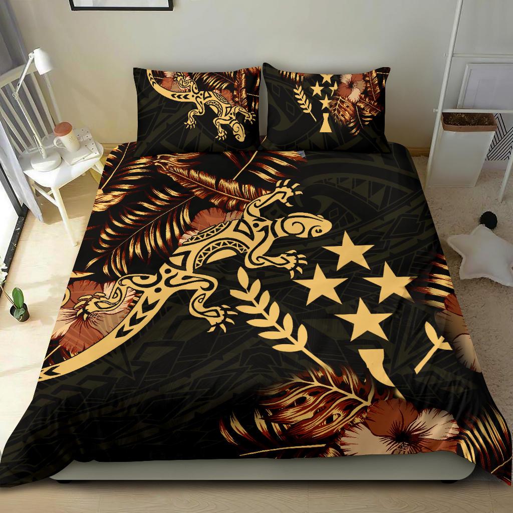 Polynesian Duvet Cover Set - Kosrae Duvet Cover Set Lizrad Lucky Black - Polynesian Pride