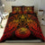 American Samoa Polynesian Duvet Cover Set - Red Turtle Manta Ray - Polynesian Pride