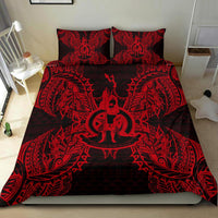 Polynesian Bedding Set - Vanuatu Duvet Cover Set Map Red - Polynesian Pride