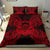 Polynesian Bedding Set - Tuvalu Duvet Cover Set Map Red - Polynesian Pride