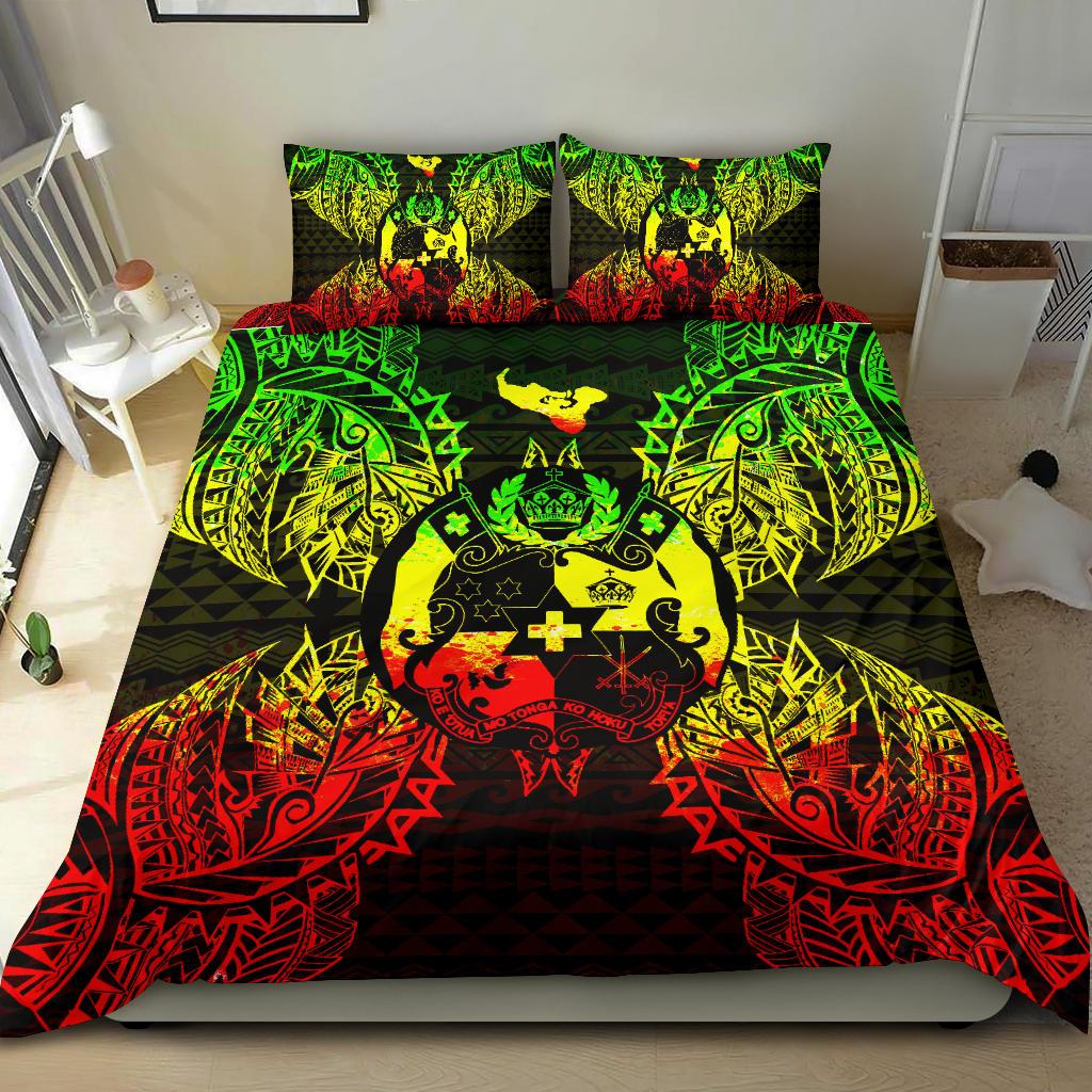 Polynesian Bedding Set - Tonga Duvet Cover Set Map Reggae - Polynesian Pride