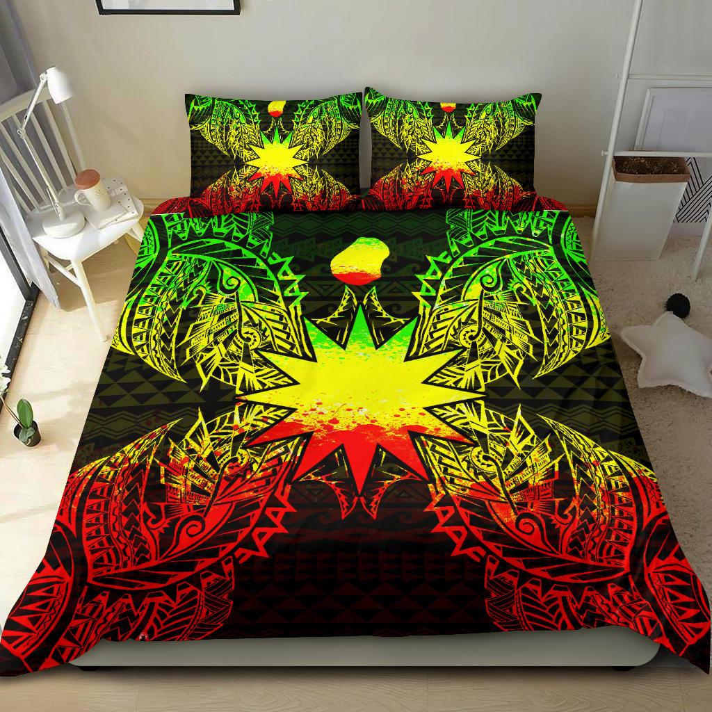 Polynesian Bedding Set - Nauru Duvet Cover Set Map Reggae - Polynesian Pride