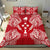 Polynesian Bedding Set - Kosrae Duvet Cover Set Map Red White - Polynesian Pride