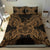 Polynesian Bedding Set - Hawaii Turtle Duvet Cover Set Map Gold - Polynesian Pride