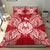 Polynesian Bedding Set - French Polynesia Duvet Cover Set Map Red White - Polynesian Pride