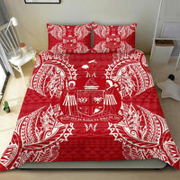 Polynesian Bedding Set - Fiji Duvet Cover Set Map Red White - Polynesian Pride