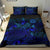 Polynesian Bedding Set - American Samoa Duvet Cover Set Blue Color - Polynesian Pride