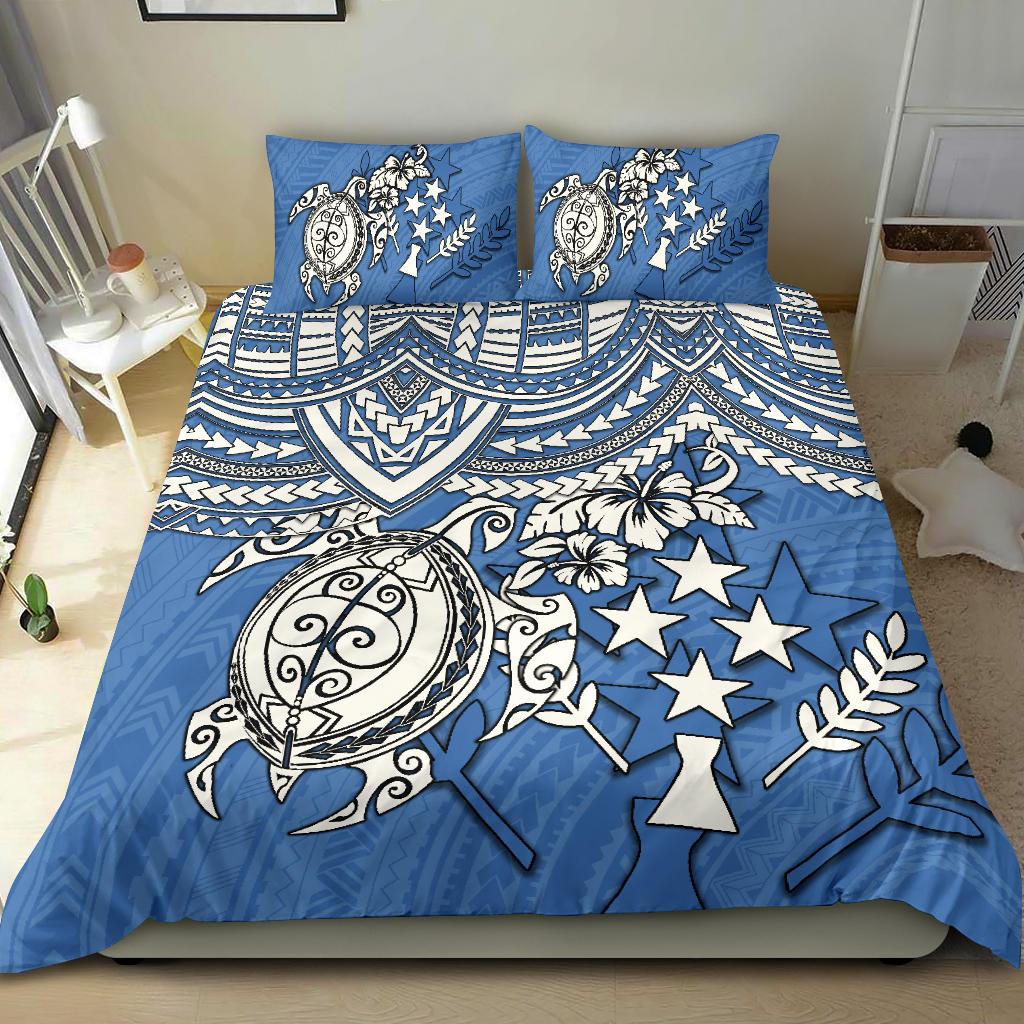 Polynesian Bedding Set - Kosrae Duvet Cover - Polynesian Turtle Blue - Polynesian Pride