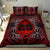 Guam Polynesian Bedding Set - Red Hibiscus Coat Of Arms - Polynesian Pride