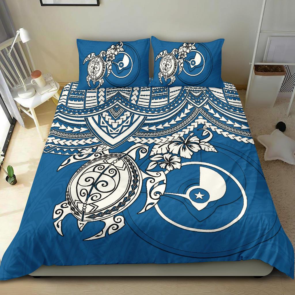 Polynesian Bedding Set - Yap Duvet Cover - Polynesian Turtle Blue - Polynesian Pride