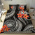 Polynesian Bedding Set - American Samoa Duvet Cover Set - Black Plumeria GOLD - Polynesian Pride