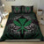 Polynesian Bedding Set - Hawaii Duvet Cover Set Green Hibiscus Coat Of Arms - Polynesian Pride