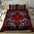 Polynesian Bedding Set - Hawaii Duvet Cover Set Red Hibiscus Coat Of Arms - Polynesian Pride