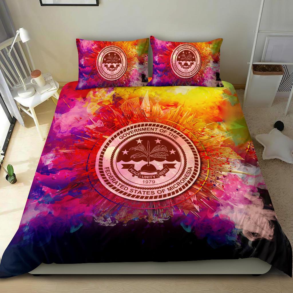 Polynesian Bedding Set Federated States Of Micronesia Duvet Cover Set Bright Style - Polynesian Pride