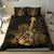 Hawaii Bedding Set - Hawaii Ukulele Flower Bedding Set - Gold - Polynesian Pride