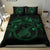 Polynesian Hawaii Bedding Set - Green Turtle Hibiscus Flower Frame Vintage - Polynesian Pride