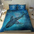 Hawaii Map Kanaka Galaxy Shark Bedding Set - Polynesian Pride