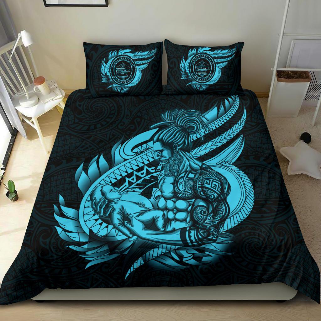 Polynesian Bedding Set - Palau Duvet Cover Set Father And Son Emerald - Polynesian Pride