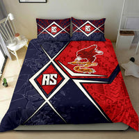 Polynesian Bedding Set - American Samoa Duvet Cover - AS Flag with Polynesian Patterns - Polynesian Pride